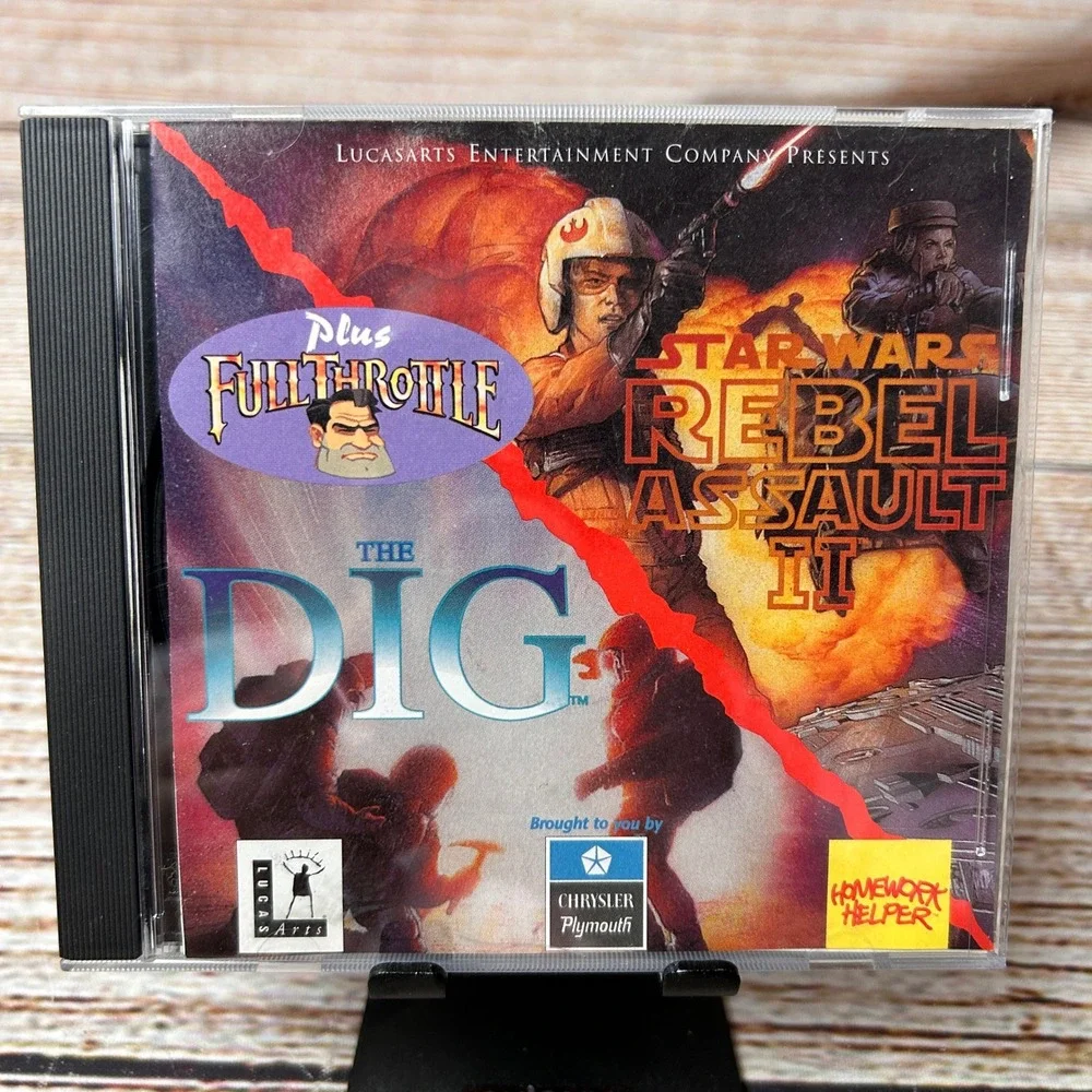 LucasArts Chrysler Plymouth PC CD-ROM Star Wars Rebel Assault II The Dig 1995